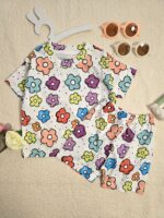 تیشرت شلوارک گل 2135